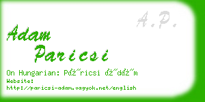 adam paricsi business card